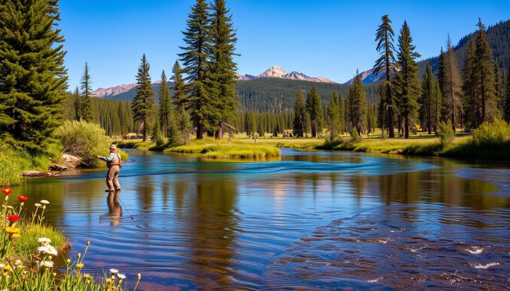 Fly fishing in Yellowstone National Park