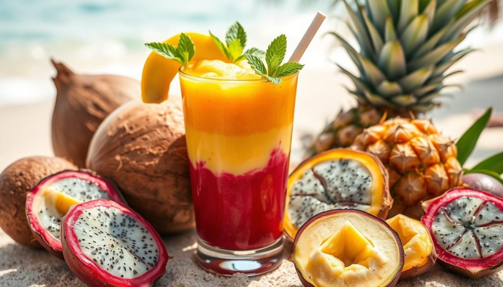 tropical fruit smoothie